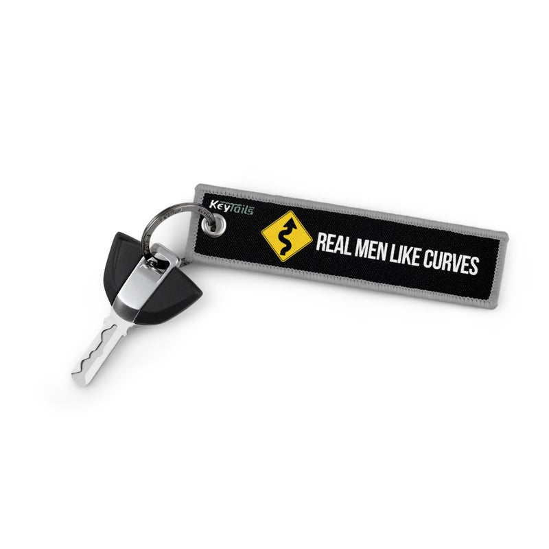 KEYTAILS Keychains, Premium Quality Key Tag for Motorcycle, Car, Scooter, ATV, UTV [Real Men Like Curves] - Image 2